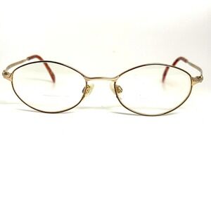 Rodenstock R4248 B Gold Oval Eyeglass Frames 50-18-135 Tortoise Tips